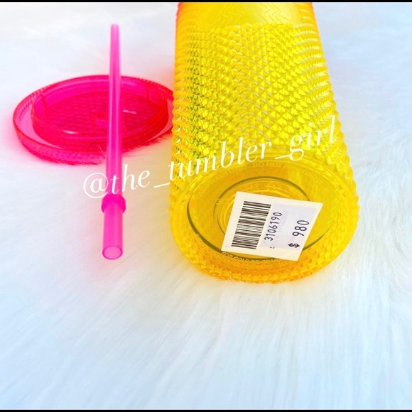 💛LIMITED 💛Starbucks Taiwan Sunset Gradient Red Yellow Ombré Studded Tumbler - Picture 6 of 10